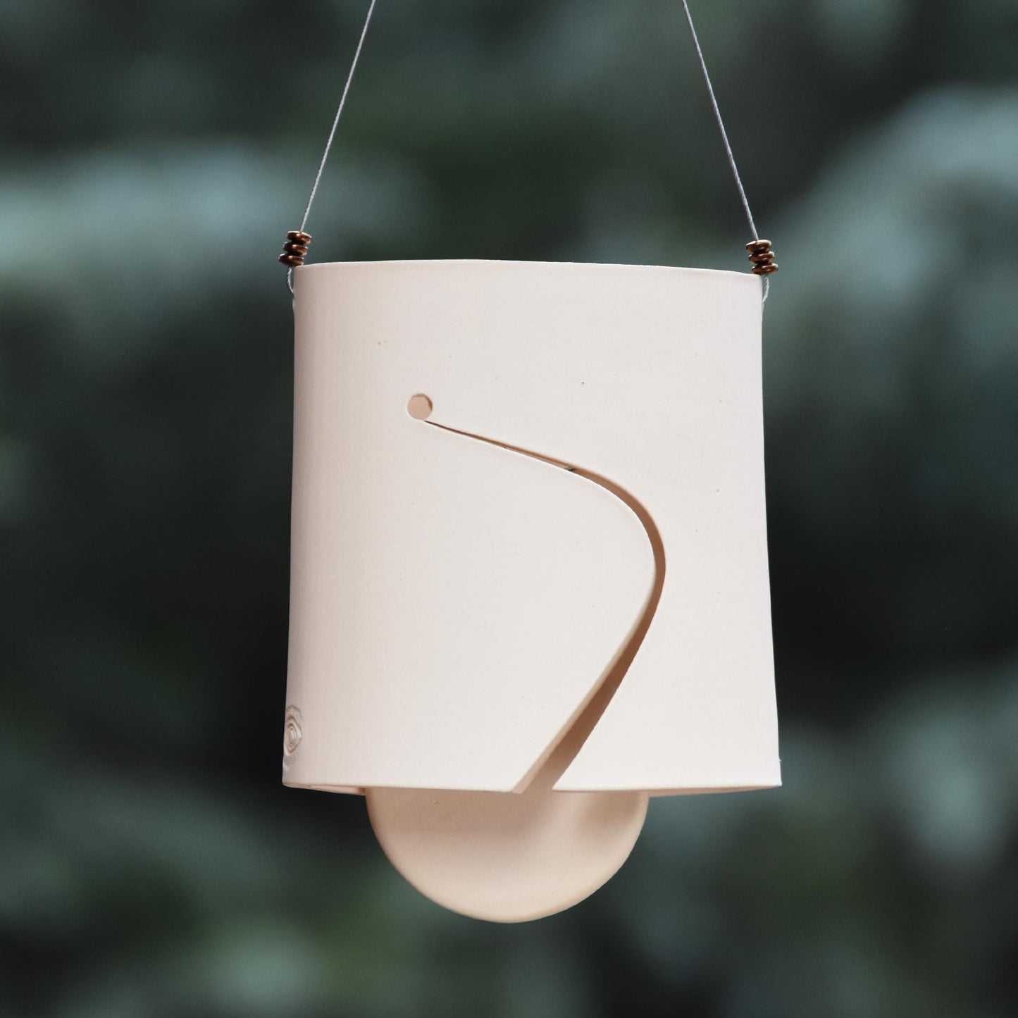 Modern Ceramic Wind Chime in Elegant White