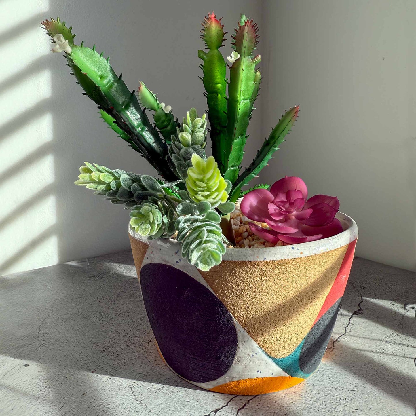 Bauhaus-Inspired Succulent Pot