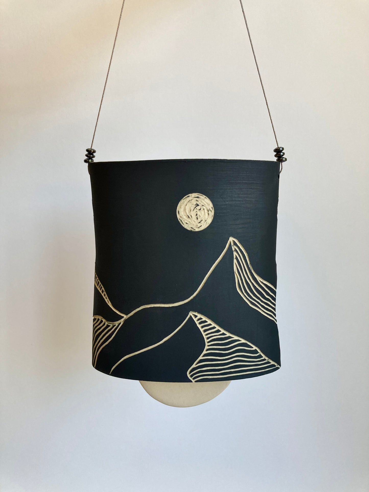 Wind Chime with etched mountain theme design