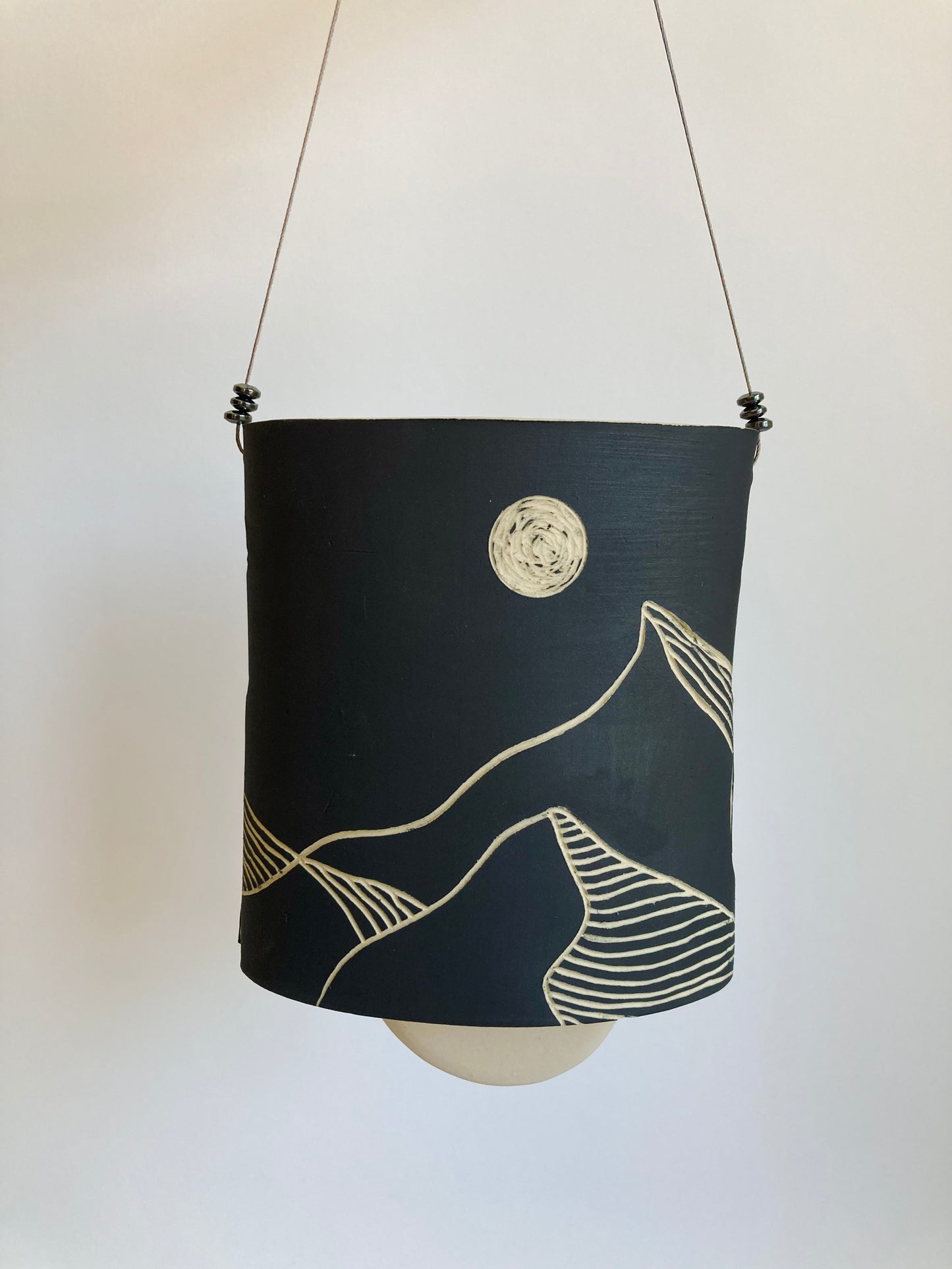 Wind Chime with etched mountain theme design