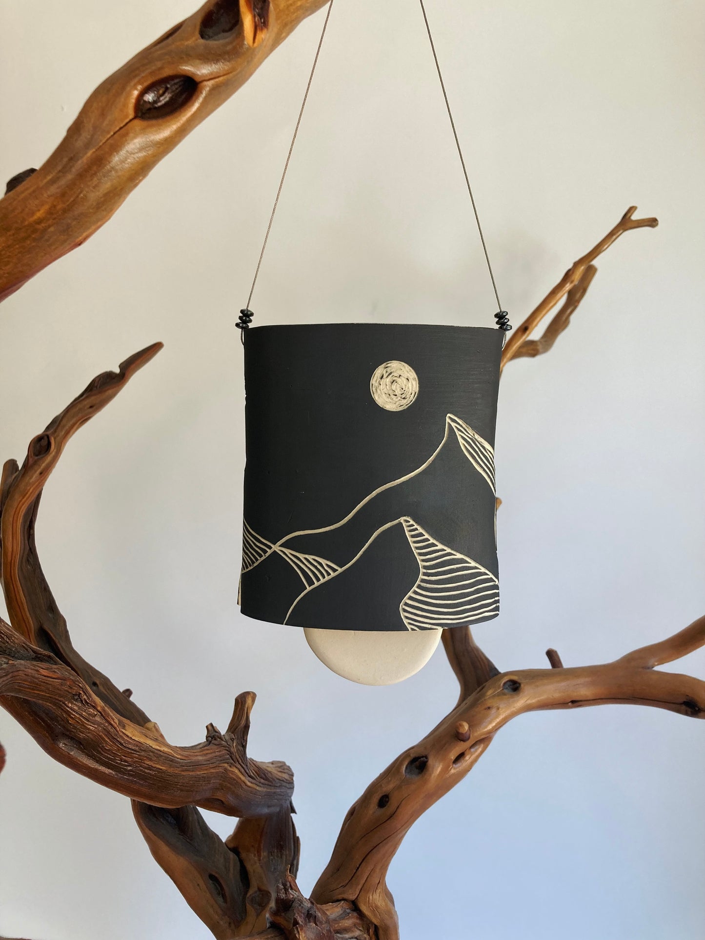 Wind Chime with etched mountain theme design