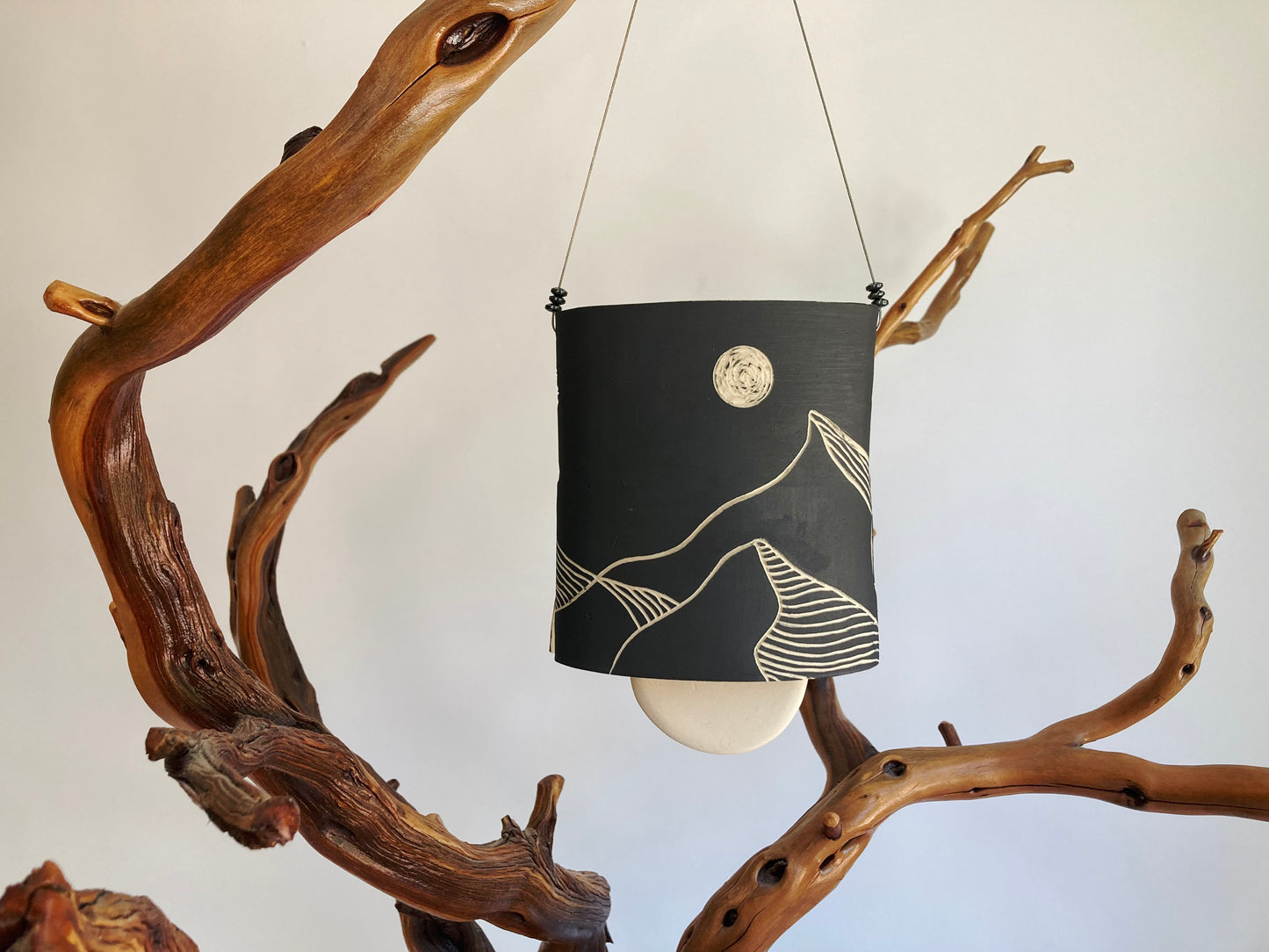 Wind Chime with etched mountain theme design