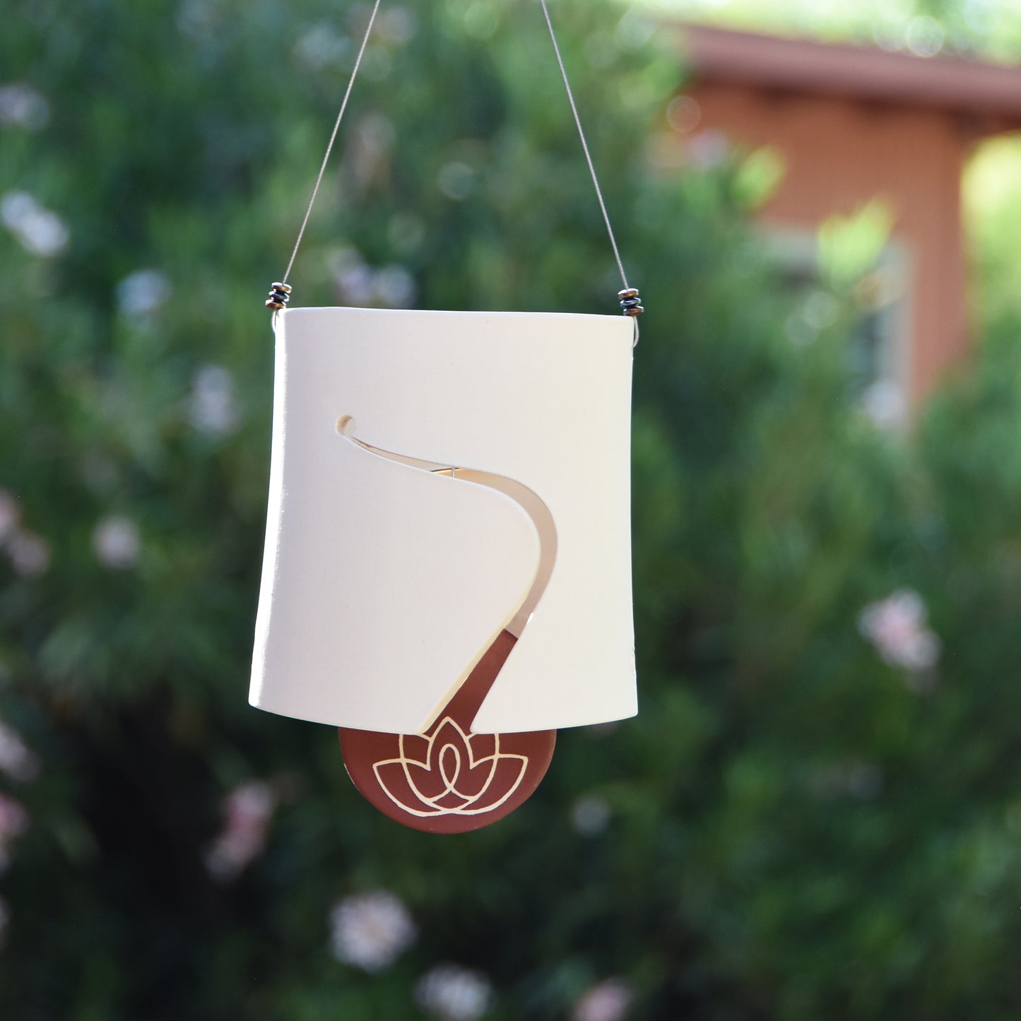 Living Beauty Cancer Foundation Wind Chime with Lotus Pendant
