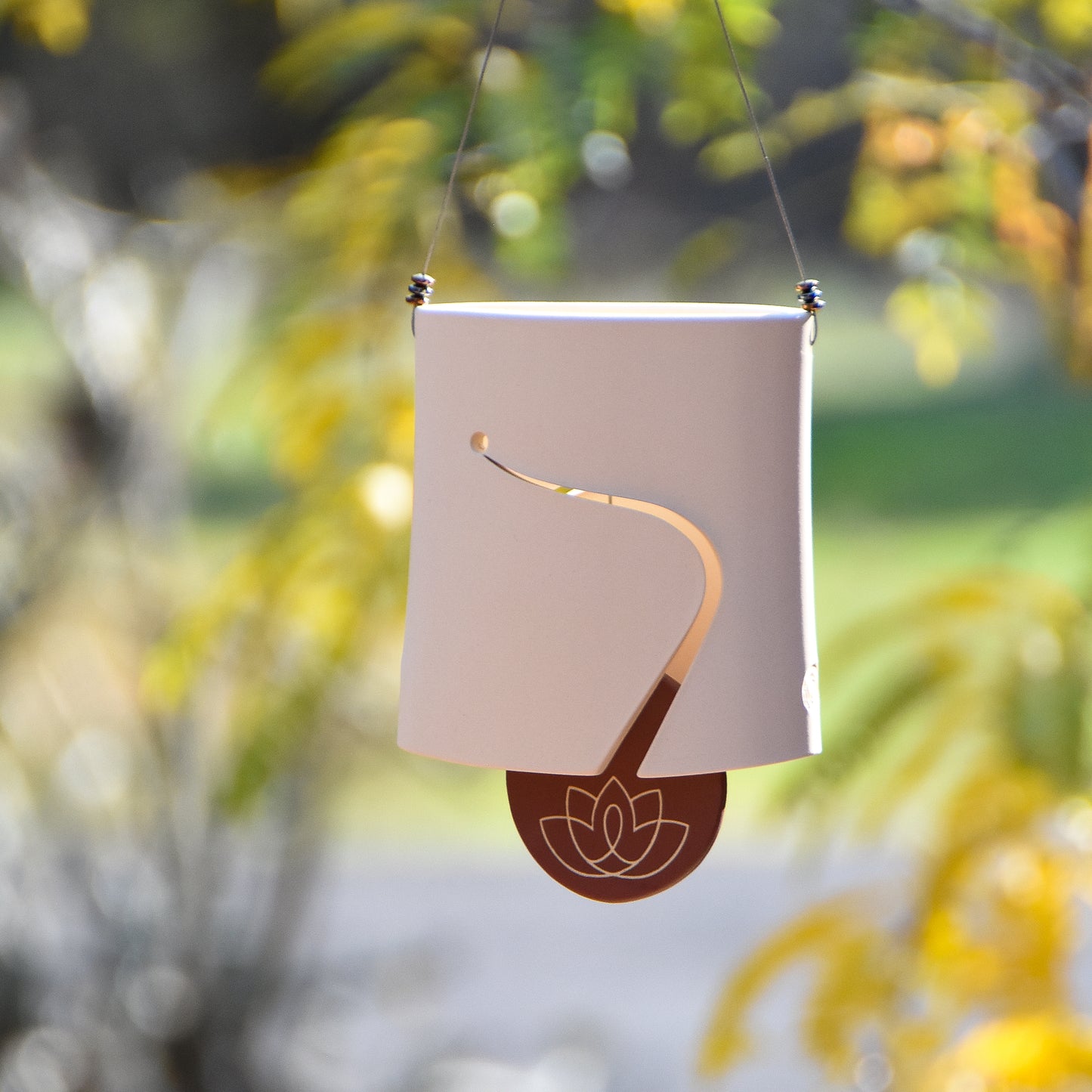 Living Beauty Cancer Foundation Wind Chime with Lotus Pendant