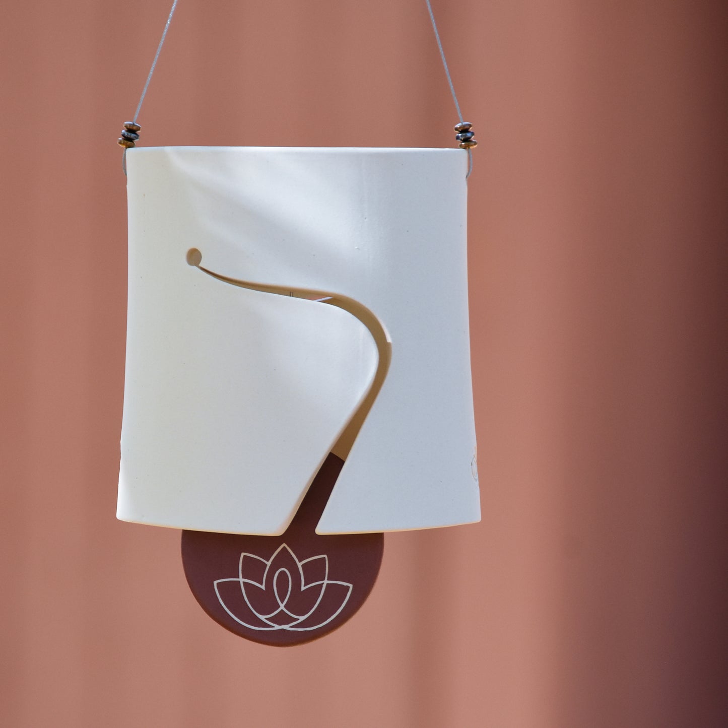 Living Beauty Cancer Foundation Wind Chime with Lotus Pendant