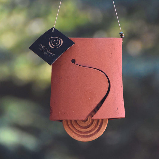 Modern Ceramic Wind Chime in Sedona Red