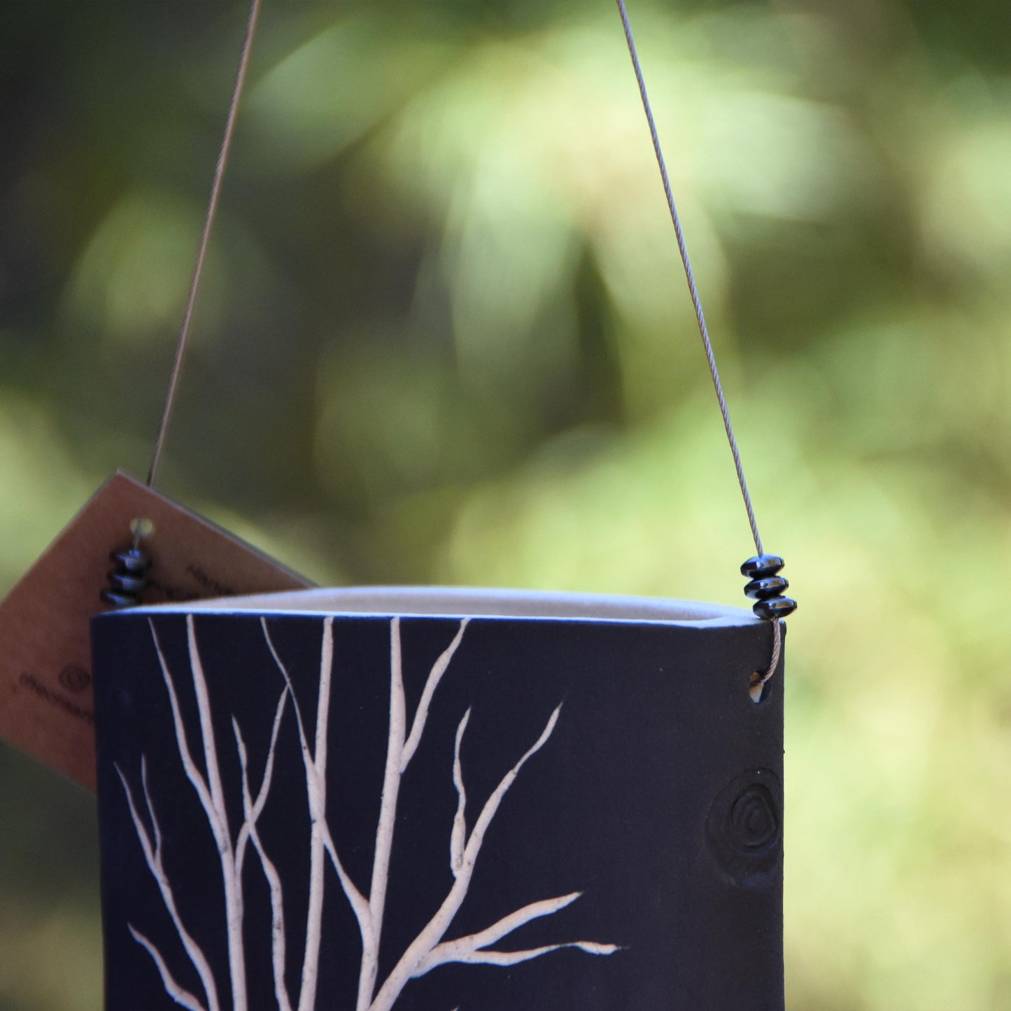 In The Woods Sgraffito Wind Chime Bell