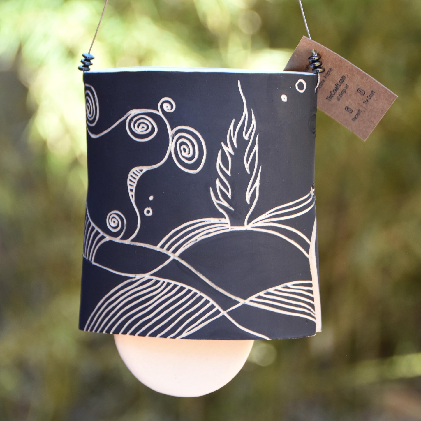 Starry Night Sgraffito Wind Chime Bell