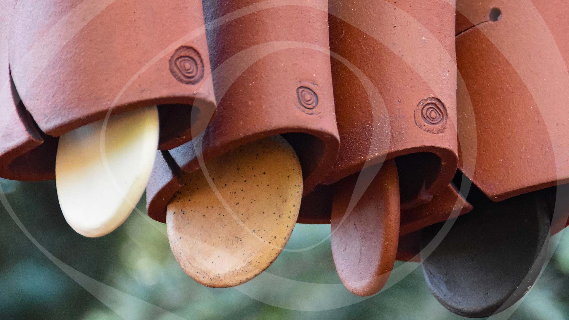 modern ceramic wind chimes with various color clapper options