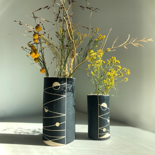 Modern Ceramic Wall Vase with Abstract Design