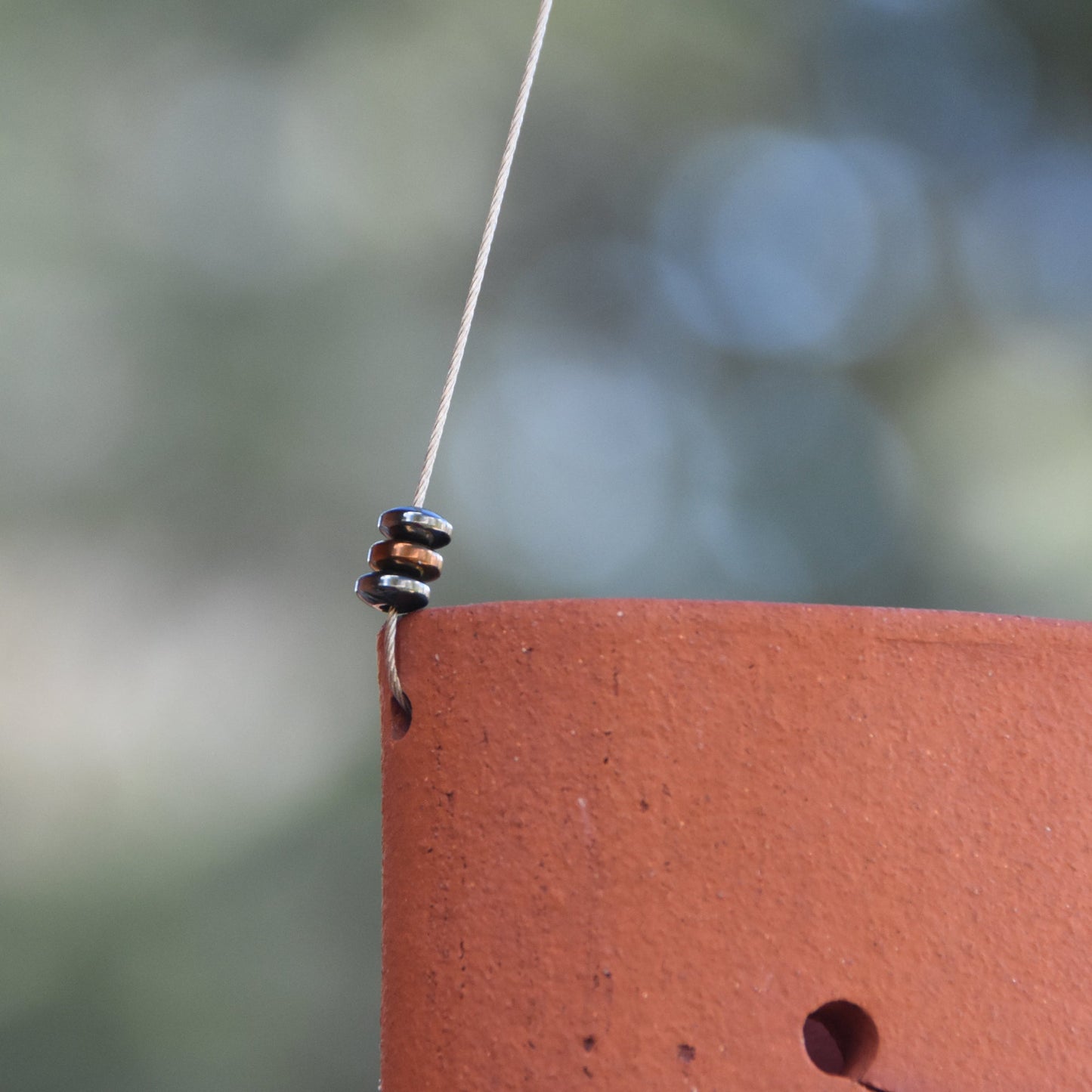 Modern Ceramic Wind Chime in Sedona Red