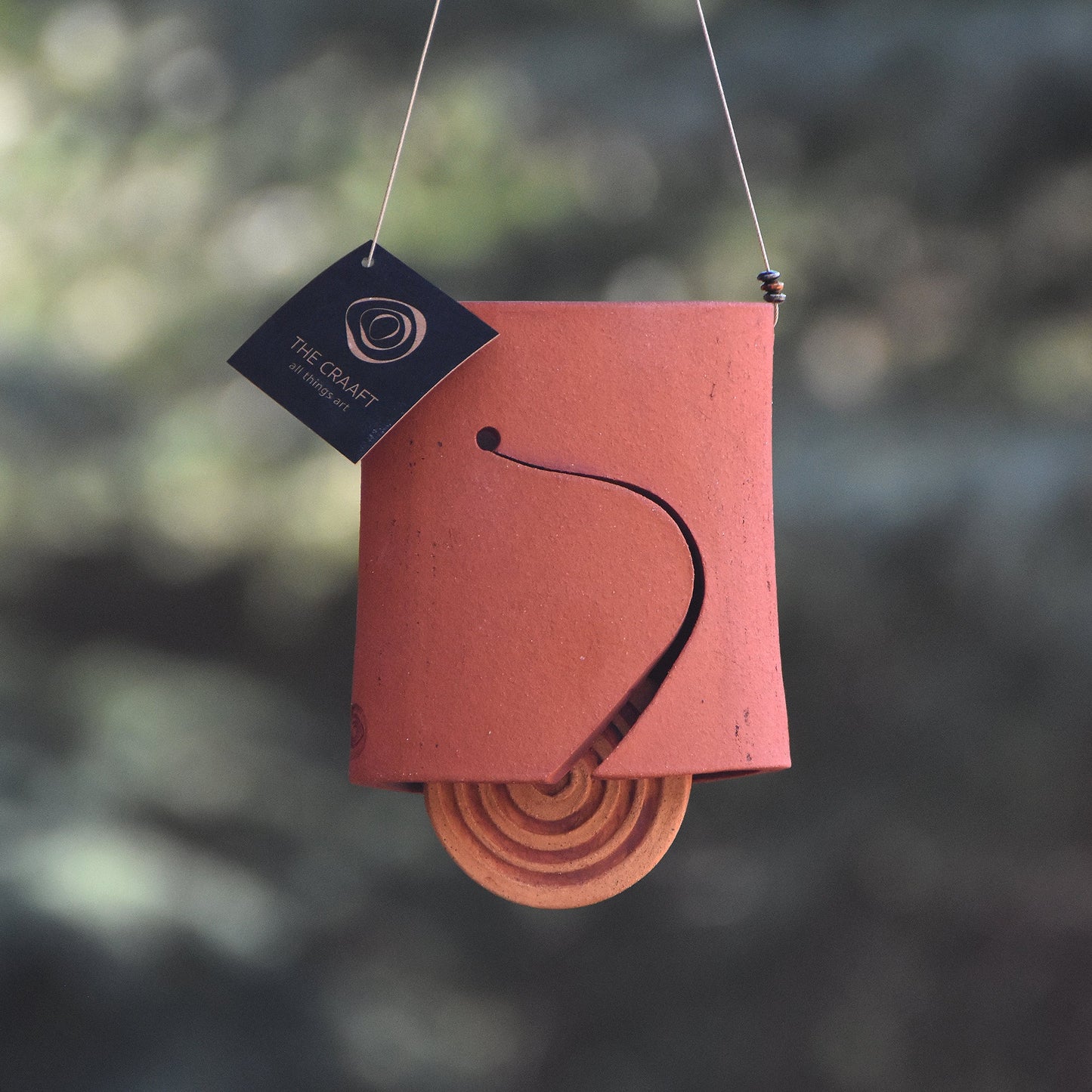 Modern Ceramic Wind Chime in Sedona Red