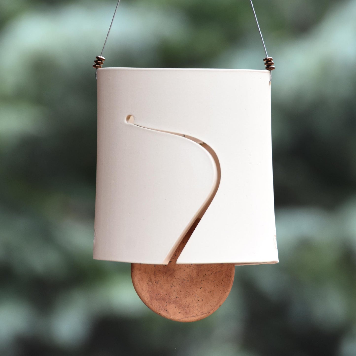 Modern Ceramic Wind Chime in Elegant White